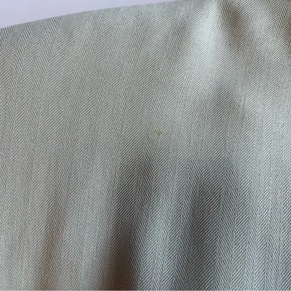 Oscar De‎ La Renta Men's 44L 100% Silk Sport Coat Beige Herringbone Blazer